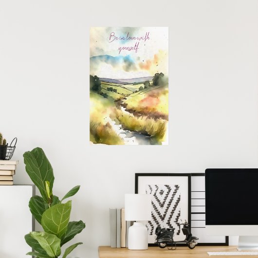 Motivatie Waterverf Wall Art Poster 92 (Thuiskantoor)