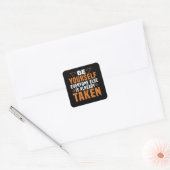 Motivatie - Wees jezelf Vierkante Sticker (Envelop)