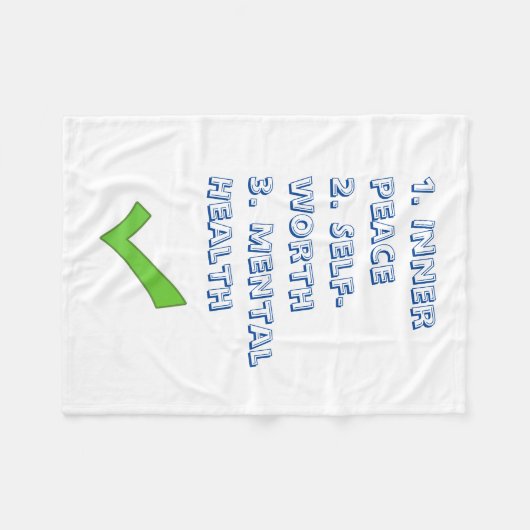 Motivatie Wellness Fleece Blanket (Voorkant (Horizontaal))