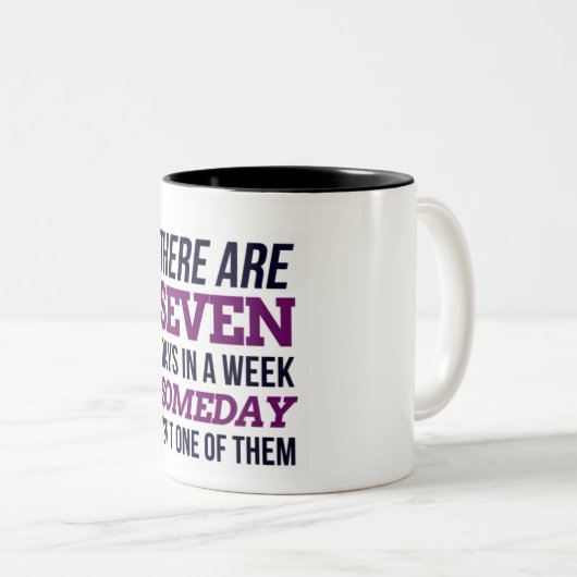 "Motivatie werkresultaat" TWEE TELEFOONS-MOK Tweekleurige Koffiemok (Voorkant rechts)