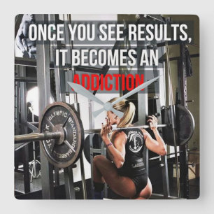 Motivatie werkresultaat vierkante klok