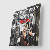 Motivatie werkresultaat vierkante klok (Hoek)