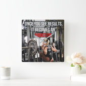 Motivatie werkresultaat vierkante klok (Huis)