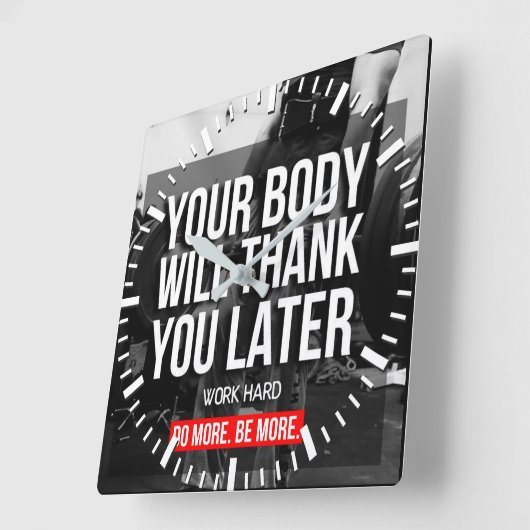 Motivatie werkresultaat vierkante klok (Hoek)