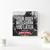 Motivatie werkresultaat vierkante klok (Huis)