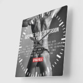 Motivatie werkresultaat vierkante klok (Hoek)