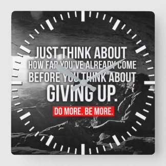 Motivatie werkresultaat vierkante klok