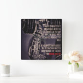 Motivatie werkresultaat vierkante klok (Huis)