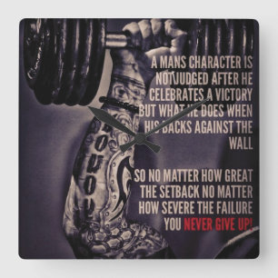 Motivatie werkresultaat vierkante klok