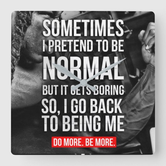 Motivatie werkresultaat vierkante klok (Voorkant)