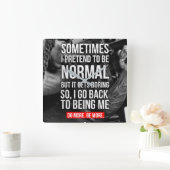 Motivatie werkresultaat vierkante klok (Huis)