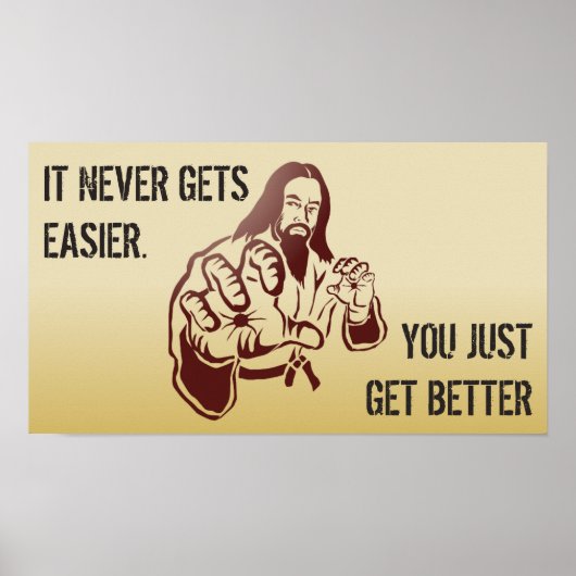 Motivatie werkuitKarate Quote Poster (Voorkant)