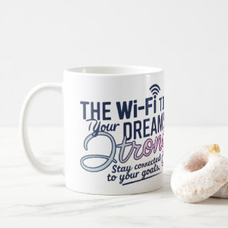 Motivatie Wi-Fi Dreams Mok | Inspirerend beker