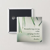 Motivatie Wisdom Boeddha's Onderwijsfoto Vierkante Button 5,1 Cm (Voorkant /achterkant)