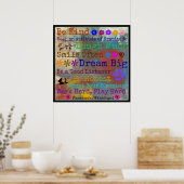 Motivatie WishHunt Poster 24 x 24 inch (Keuken)