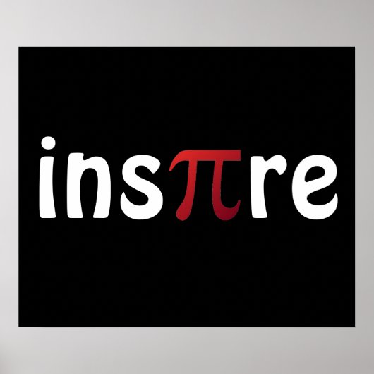 Motivatie Wiskunde Inspire Pi Poster (Voorkant)