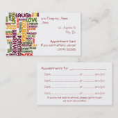 Motivatie woorden #1, benoemingskaart visitekaartje (Voorkant / Achterkant)