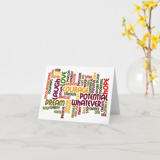 Motivatie woorden #1 kaart (Gele Bloem)