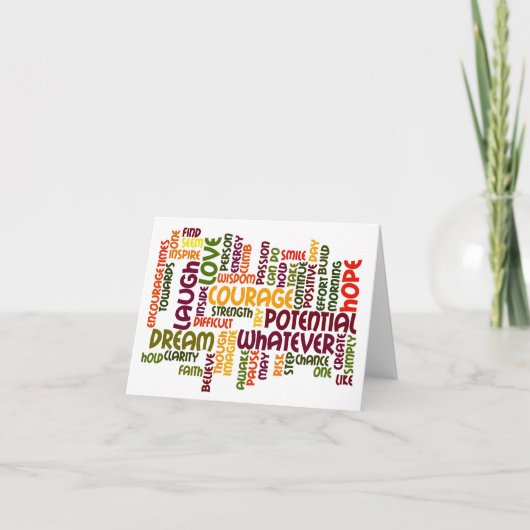 Motivatie woorden #1 kaart (Voorkant)