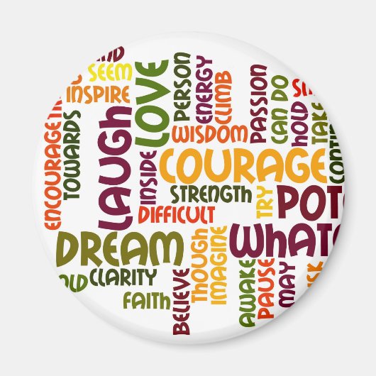 Motivatie woorden #1 koelkastmagneet magneet (Voorkant)