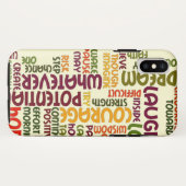 Motivatie woorden #1 positieve houding Case-Mate iPhone case (Achterkant (horizontaal))