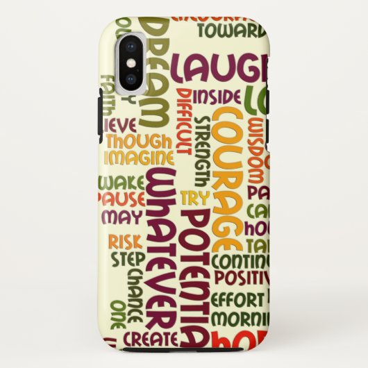 Motivatie woorden #1 positieve houding Case-Mate iPhone case (Achterkant)