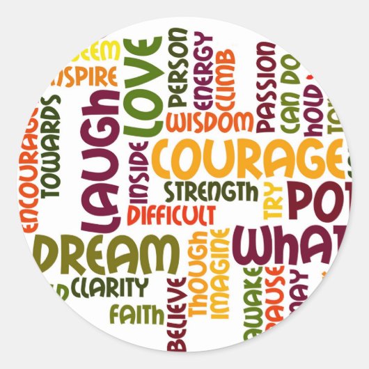 Motivatie woorden #1 stickers (Voorkant)