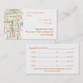 Motivatie woorden #2 Afspraken Visitekaartje (Voorkant / Achterkant)