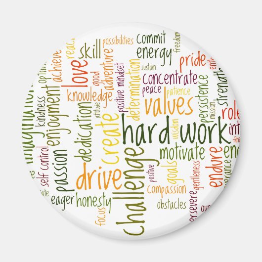 Motivatie woorden #2 koelkastmagneet magneet (Voorkant)