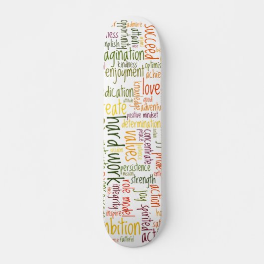 Motivatie woorden #2 skatedecks persoonlijk skateboard (Voorkant)