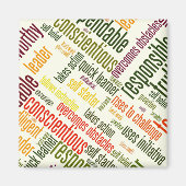 Motivatie woorden #4 positieve waarden magneet (Voorkant)