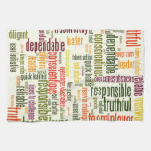 Motivatie woorden #4 positieve waarden theedoek (Horizontaal)