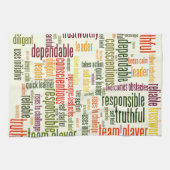 Motivatie woorden #4 positieve waarden theedoek (Horizontaal)