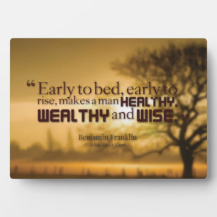 Motivatie woorden - Benjamin Franklin Quote Fotoplaat