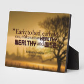 Motivatie woorden - Benjamin Franklin Quote Fotoplaat (Zijkant)