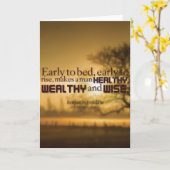 Motivatie woorden - Benjamin Franklin Quote Kaart (Gele Bloem)