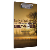 Motivatie woorden - Benjamin Franklin Quote Klembord (Rechts)