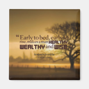 Motivatie woorden - Benjamin Franklin Quote Magneet