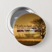 Motivatie woorden - Benjamin Franklin Quote Ronde Button 7,6 Cm (Voorkant /achterkant)