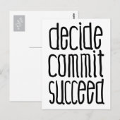 Motivatie woorden besluiten om te slagen briefkaart (Voorkant / Achterkant)