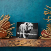 Motivatie woorden - Blijf hongerig. Het beste op s Fotoplaat (Zijkant)