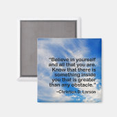 Motivatie woorden citaat | Geloof in jezelf Magneet (Voorkant / Achterkant)