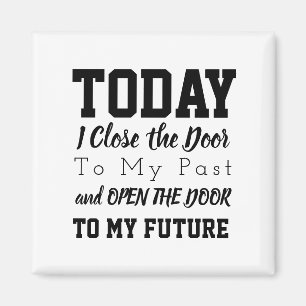 Motivatie woorden Citaat zwart-wit Magneet