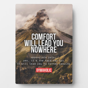 Motivatie woorden - Comfort leidt u nergens naarto Fotoplaat