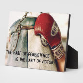 Motivatie woorden - de gewoonte van volharding fotoplaat (Zijkant)