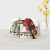 Motivatie woorden - de gewoonte van volharding kaart (Gele Bloem)