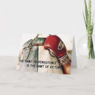 Motivatie woorden - de gewoonte van volharding kaart