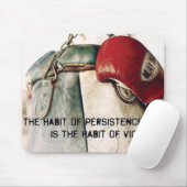 Motivatie woorden - de gewoonte van volharding muismat (Met muis)
