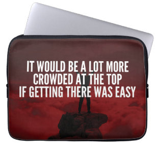 Motivatie woorden - de top bereiken laptop sleeve