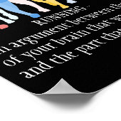 Motivatie woorden, draaiend brein poster (Hoek)